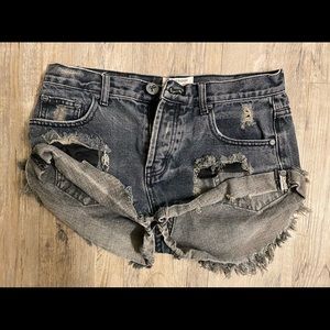 One Teaspoon Made for Free People - one teaspoon denim shorts